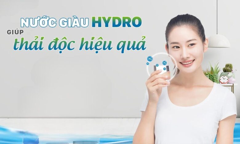 Nước giàu Hydro giúp thải độc hiệu quả.