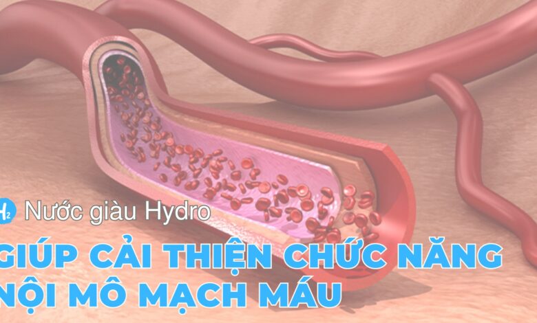 Nước giàu Hydro giúp cải thiện chức năng nội mô mạch máu: sự giãn nở qua trung gian dòng chảy FMD tăng